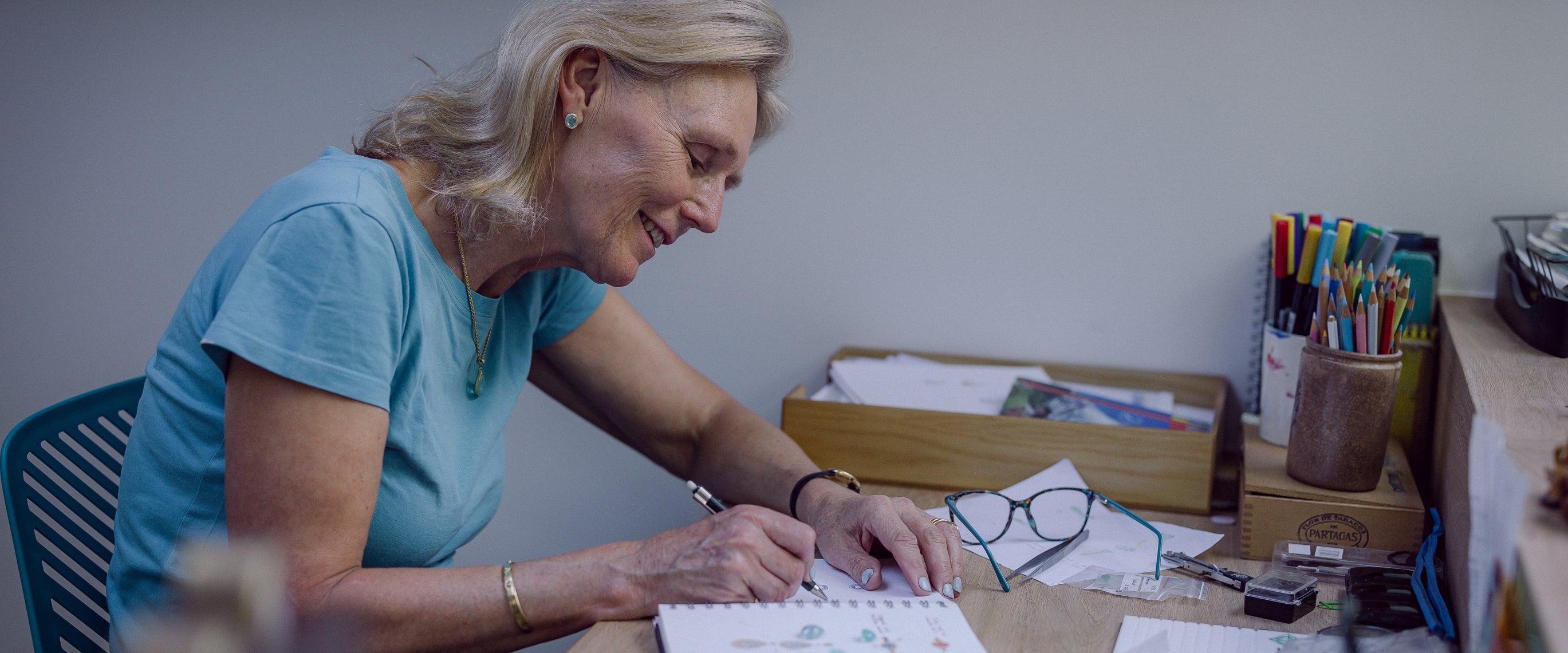 Julia at work in her west London studio